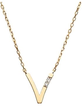 CHRIST Diamonds Damen-Kette 333er Gelbgold 2 Brillanten zus. ca. 0,02 ct. One Size, gold