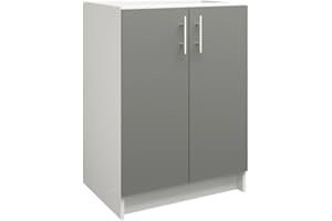 JD Greta Fixed Height 600mm Kitchen Base Cabinet Floor Unit (Without Worktop) – Grey Matt