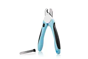 Pets First Dog Nail Clippers and Trimmer with Safety Guard to Avoid Over-Cutting Nails & Free Nail File - Sturdy Non Slip Handles -Razor Sharp Blades- for Safe, Professional at Home Grooming