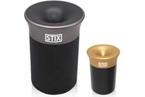 STIX-Becher Auto Aschenbecher (erhältlich in 2 Farben) kompatibel mit IQOS Iluma Prime One Terea, Duo 3 Heets, GLO Neo Tabak Sticks - schwarz/grau