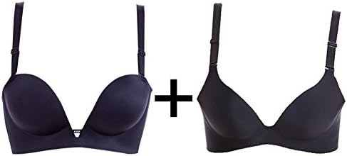 one piece seamless underwear/ small chest deepVassembly bra /mixed two-piece set-F 85A