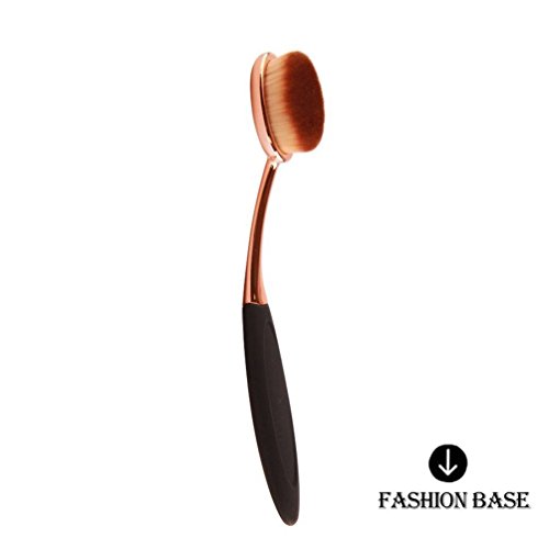 Fashion Base® Gift For Her New 2016 New Professional Tooth Brush Shape Oval Makeup Foundation Powder Brush Eyeliner Lip Oval Brush(Golden)
