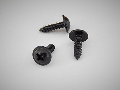 200 Stück Linsen-Blechschrauben 3,5x6,5 mm schwarz verzinkt mit Bund und Kreuzschlitz H, Stahl einsatzgehärtet DIN 968 C