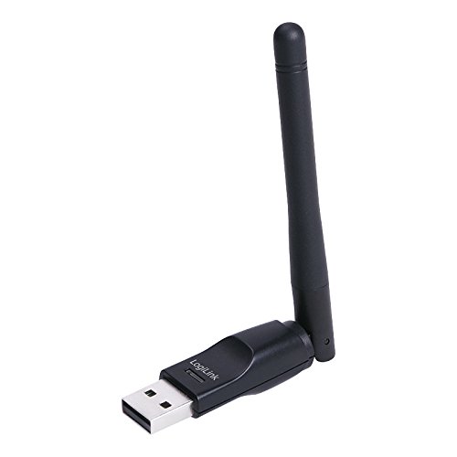 LogiLink WL0145A WLAN 150MBit USB 2.0 Adapter mit integrierte Antenne (1T1R, WPS Button) schwarz
