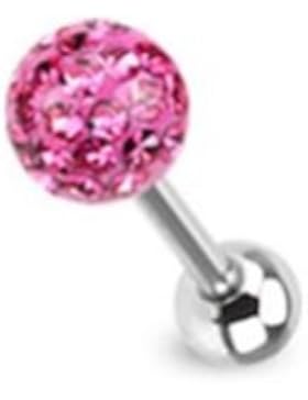 Paula & Fritz® Hantel aus Edelstahl Chirurgenstahl 316L Epoxidball mit Feridok...