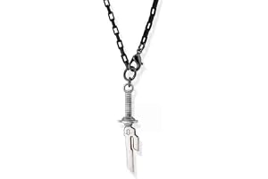 PIDAK Himmel och himmel spjut halsband - inverterad - mördare - hänge 5 x 0,5 cm kedja 60 cm - metall - cosplay, XL, Metall