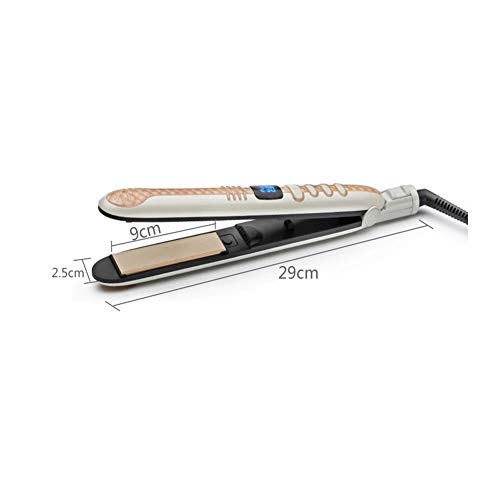 Professional Hair Straighteners UK 230 Digital LCD Titanium Anti Frizz Hair Styler Dual Voltage Auto Off Ivory 