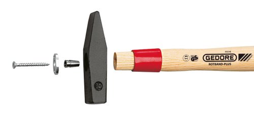 GEDORE Schlosserhammer Rotband-Plus mit Eschenstiel, 300 g, 1 Stück, 600 E-300 - 2