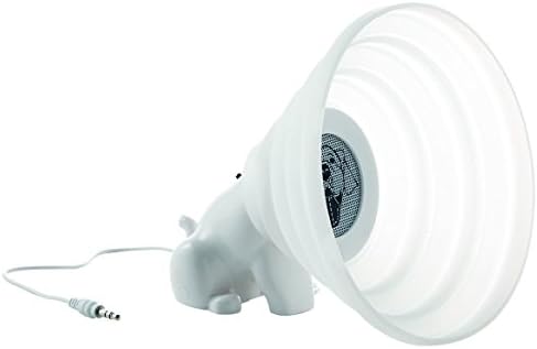 Emy Cute Collapsible Speakers Portable Speakers For Laptops Computers Iphone, iPod, Ipad, Tablets and MP3 Players (White)