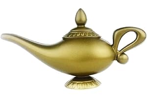 YJEMLE Aladdin Plastic Genie Lamp Home Decor Craft Good Plastic Model Aladdin's Lamp Cosplay Halloween Props Lamp for Party Favorites (23 x 13 cm) Masks, Masks for Adults Lamps, Bases & Shades
