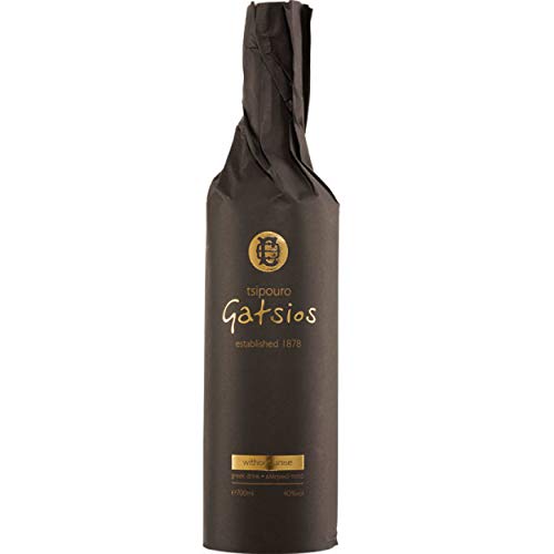 Edler Tsipouro Gatsios 700ml 40% ohne Anis griechischer Raki Tsipuru Tresterbrand Trester Schnaps sortenrein aus Muscat de Hambourg