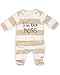 The Essential One - Unisex Funny Velour All in One EO93 (0-3 months)