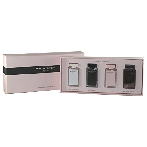 Narciso Rodriguez For Her Miniatures Collection 4 x 7.5ml: L'eau EDT, For Her EDT, For Her EDP, For Her EDP Intense
