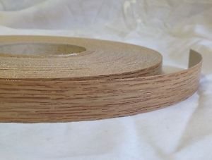 Pre Glued Iron on Melamine Natural Oak Edging Tape 22mm wide (10 metres)