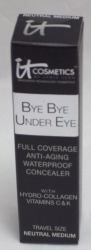 It Cosmetics Bye Bye Under Eye Full Coverage Anti-Aging Waterproof Concealer - Neutral Medium - 0.11 oz Travel Size by It Cosmetics