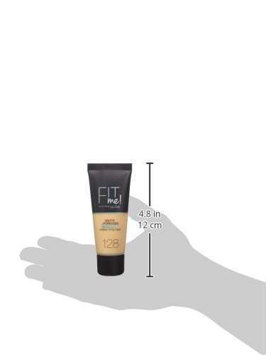 Maybelline New York FitMe Matte & Poreless Nr 128 Warm Nude, 1er Pack (1 x 30 ml) - 3