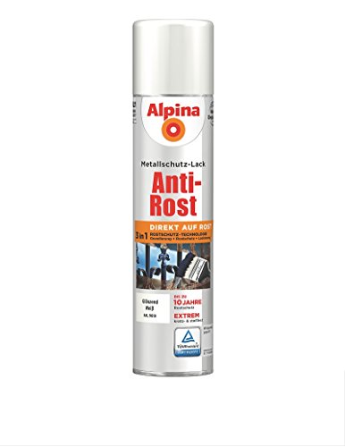 Alpina 400 ml Metallschutz-Lack Spray Anti-Rost WEISS Glänzend