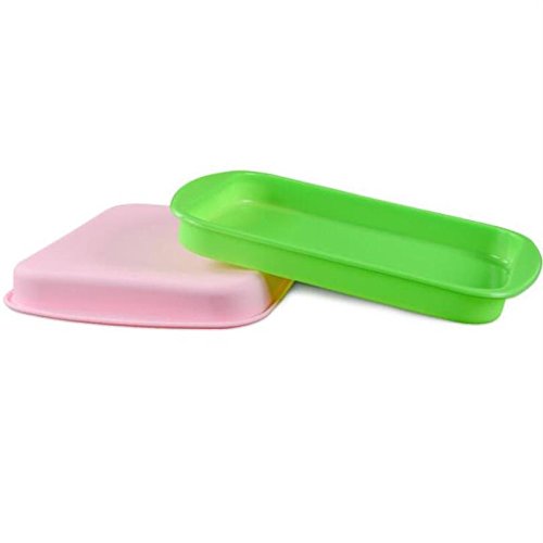Allforhome 10 Zoll Rechteck Tray Nonstick Flexible Silikon-Ofen-Kuchen-Backen-Bonbonherstellungs Moulds Cake Pans DIY Brot-Laib Toast Mold Multifunktions - 4