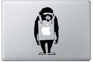L-FENG-UK Banksy Monkey Macbook 13, 15, 17 inch Air 11 13 decal sticker Black art for Apple Laptop