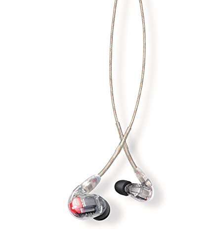 Shure SE846-CL-EFS, auriculares in-ear con aislamiento de sonido de máxima calidad, subgrave auténtico, claridad en alta frecuencia  extendida y rendimiento sin comparación en graves, cable desmontable, transparente, transductor cuádruple.