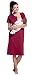 Zeta Ville - Women's Maternity Nursing Nightdress Breastfeeding Nightie - 389c (Crimson, UK 12, L)