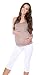 Comfortable elegant maternity cropped 3/4 leggings 95% Cotton 7201 (10, White)