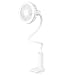 Produktbild AntEuro Persönlicher Tragbarer Fan, EONANT 2 in 1 Personal Tragbare Fan Mit LED-Licht USB Clip Fan Batteriebetriebene Lüfter 360 Grad Einstellbar für Kinderwagen Schreibtisch Nachttisch Lesen (Weiß)