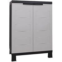 Ondis24 Kunststoffschrank Haushaltschrank Small Prestige Multifunktionsschrank abschließbar mit Füßen 67 x 37 x 93 (H…