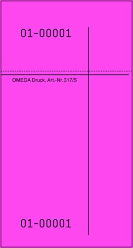 Omega Pressure Waiter Block, 7.5 x 14 cm, 100 Sheets, Eosin
