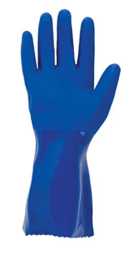 Profi Gummihandschuhe aus PVC blau Modell Trawler 30 cm lang chemikalienbeständig