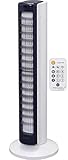 Iris Ohyama, Ventilateur Colonne / Tour Ultra-Puissant, Silencieux et Oscillant avec Télécommande - Woozoo - TWF-C82T, blanc / noir, 42 W, portée de 10 m