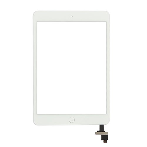 Dazone für iPad Mini 1 2 Touchscreen Digitizer Ersatz Glas Display Bildschirm mit IC Chip Home Button und Werkzeug (Weiß)