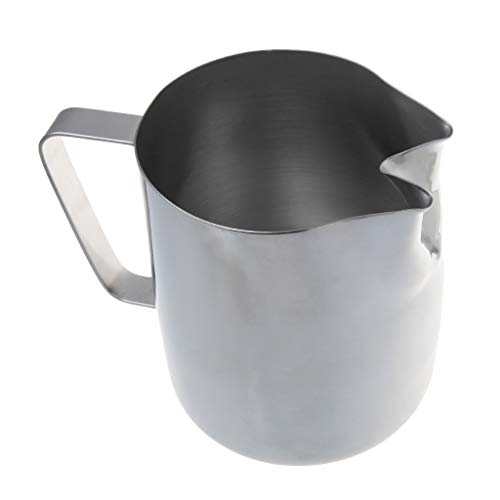 Preisvergleich Produktbild ZJL220 Edelstahl Twin Auslauf Milchaufschäumer Espresso Kaffeekanne 800ml