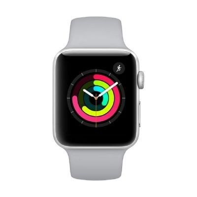 apple watch series 3 42 mm boîtier en aluminium argent avec bracelet sport nuage
