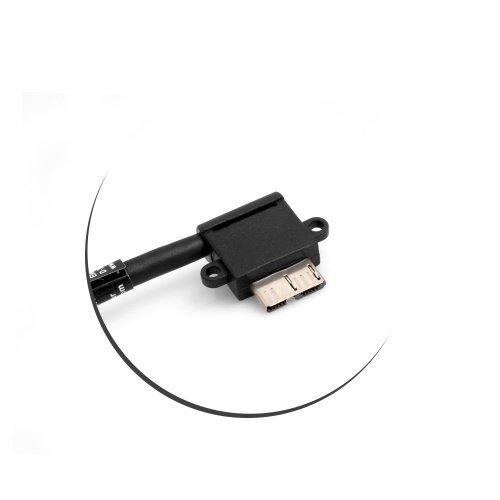 SYSTEM-S Micro USB 3.0 90° Grad links gewinkelt auf USB Typ A 3.0 Abwärtsgewinkelt Kabel Adapter Datenkabel Ladekabel 27 cm - 2