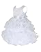Satin & Organza Occasion Baby Girl Infant Pageant Christening Dress White 6 Months (W232b-S#)