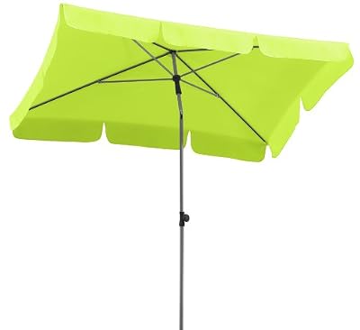 Schneider Parasol droit Locarno vert pomme rectangulaire, L.180 x l.120 cm