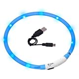 Karlie Visio Light Led Schlauchhalsband 70 cm, universell kürzbar, blau