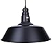 Produktbild Vintage Pendelleuchte Asvert Retro Industrielle Deckenleuchte Loft Lampe Schwarz Eisen Lampenschirm E27 Lampenfassung ø 36 cm (Enthält keine Glühbirne