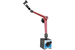GOTOTOP Magnetische Messuhr Basis Universal Lngenieur Magnetstativ Ständer Halter mit 360° Chromarm für Anzeige, Messanzeige bis 7kg, 60x50x55mm