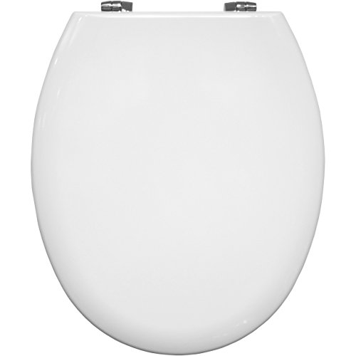 Bemis Toilettensitz New York STA-TITE 4100CPT aus Formholz, mit verchromten Scharnieren, weiß - 2