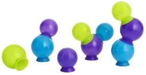 Toy Game Boon Bubbles Suction Cup Bath Toys, Blue, Set of 10 Bubble Toys, Stack, Link And Build Fun Shapes Kid Child Play