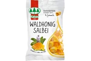 POIGET 8 Beutel Kaiser Waldhonig Salbei a 90g Bonbons Hustenbonbons einzeln gewickelt