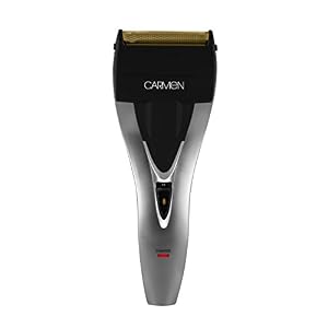 Carmen Sport Shaver with Precision Trimmer, Wide Foil Shaver, Washable, Cordless, Rechargeable Design, Black/Silver - Image 2