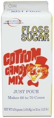 Great Western Lime Green Sugar Floss 52OZ #16050 by Great Western