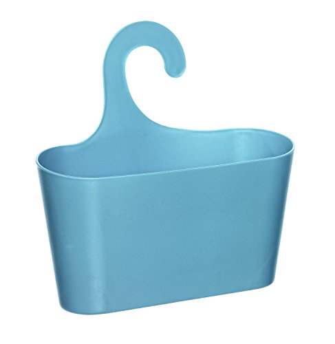 Wohnideenshop Duschkorb mit Haken zum Einhängen hellblau und 15 anderen Farben zum auswählen