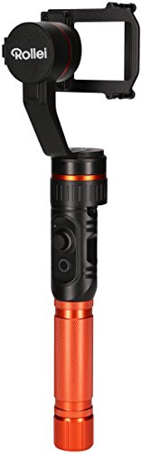 Rollei Profi Actioncam Gimbal - 3-Achsen Schwebestativ (Stabilisator/Steadycam) fÃ¼r Actioncams, inkl. App fÃ¼r Fernsteuerung, passend fÃ¼r Rollei Actioncams und GoPro Hero 6 / 5 / 4 und 3 sowie weitere Actioncams - Schwarz/Orange
