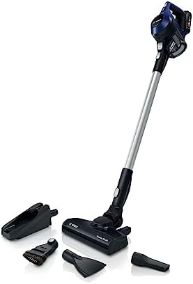 Bosch Unlimited Serie 6, Scopa Elettrica Ricaricabile Senza Fili, Aspirapolvere dal Design Leggero e con Vasta Gamma di Accessori Multisuperficie, Blu, BBS611MAT