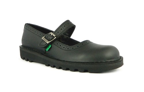 Genuine Original Kickers Kick Bar Brogue Womens Back to School Shoes (38, Bla...