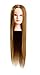 Goodofferplace 24-26 Inch Hairdressing 100% Professional Protein Synthetic Fiber Hair Female Training Head Cosmetology Mannequin Head Brown Colour W/clamp for College Salon and Professional Hair Cutting Braiding Setting